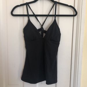 Athleta tankini with strappy back -XS